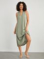 SHEIN Leisure Women's Sleeveless V-neck Home Dress