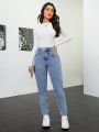 SHEIN Privé Mom-Style Jeans