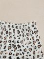 SHEIN Teen Girls' Leopard Print Heart Patterned Camisole & Long Pants Homewear
