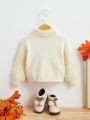 SHEIN Baby Cable Knit Turtleneck Sweater