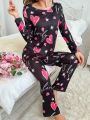 Heart & Letter Graphic PJ Set