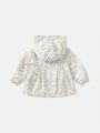 Young Girl Ditsy Floral Hooded Jacket