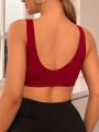 Yoga Basic Seamless Scoop Neck Sports Tank Top