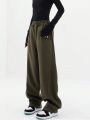 Elastic Waist Side Pocket Sports Pants