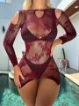 Women Sexy Lingerie Mesh Dress