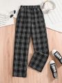 Teenagers' Plaid Casual Pants, Spring/summer