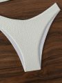 SHEIN Swim Mod Twist Detail Strapless Bikini Swimsuit Set