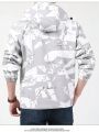 Men Allover Print Drawstring Hooded Jacket