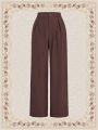 SHEIN DECDS Women's Wide Leg Pants With Pockets