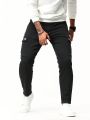 Men Flap Pocket Side Cargo Jeans