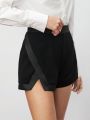 SHEIN BIZwear Women's Solid Color High Slit Shorts