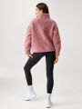 GLOWMODE Thick Polar Fleece Half-Zip Winter Sweatshirt With Zip Pocket Comfortable Warm