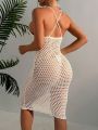 SHEIN Swim BohoFeel Women's Sleeveless Cover-up Maxi Dress