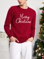 Manfinity Men Letter Pattern Sweater