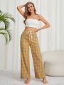 Women's Plaid Drawstring Pajama Pants