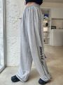 DAZY Text Patterned Drawstring Jogger Pants