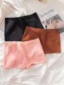 SHEIN 3pcs Solid Boyshorts