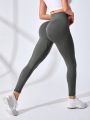 Running Women's Solid Color Athletic Leggings