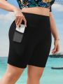 SHEIN Swim SPRTY Plus Size Women'S Swimsuit Bottoms With Pocket