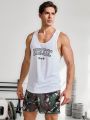 Men's Racerback Monogram Pattern Vest Top