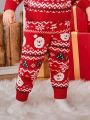 SHEIN Baby Girl Christmas Pattern Knit Pants