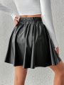 SHEIN Essnce Wrap Waist Skorts With Mobile Phone Pocket