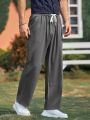 Manfinity Men Solid Drawstring Waist Pants