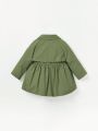 Cozy Cub Baby Girl Double Breasted Trench Coat