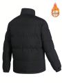 Men's Solid Color Zipper Closure -padded Jacket