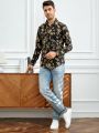 SHEIN Men Baroque Print Shirt