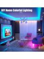 1 Set Rgb Led Strip Light Kit With App Control, Plug-in, 3 Reels, Perfect For Indoor Ambiance Decoration And Festival Atmosphere Decoration