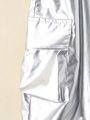 Tween Girl Flap Pocket Side Ruched Cargo Pants