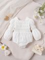 Infant Snaps White Muslin Comfortable And Soft Bodysuit
