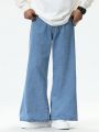 Men's Mid-waist Wide-leg Jeans