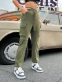 SHEIN Coolane Stretchy Skinny Cargo Pants With Pockets