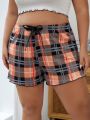 Plus Size Women's Plaid Pajama Bottoms