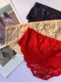 3pcs/Set Large Size Women's Lace Panties