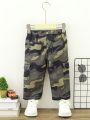 Baby Boy Camo Print Flap Pocket Cargo Pants