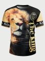 SHEIN Men Lion & Letter Graphic Tee