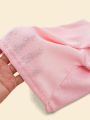SHEIN Baby Girl's Spring/Summer Elegant, Romantic, Cute, Casual Knitwear Top In Pink Color Suitable For Parties, Holidays, And Festivals