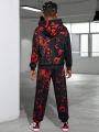 SHEIN Kids HYPEME Tween Boy Letter Graphic Tie Dye Hoodie & Sweatpants