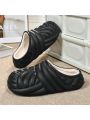 Men's Winter Slippers Warm Plush Anti-slip Thick-sole Waterproof Couples' Indoor & Outdoor Slipper Shoes