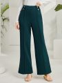 SHEIN Modely Women'S Button Decoration Bell-Bottomed Pants