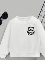 Baby Boy Bear & Letter Graphic Sweatshirt