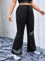 SHEIN Coolane Plus Size High Waisted Flared Pants