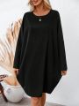 Women'S Loose Fit Drop Shoulder Dress