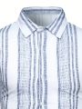 Men's Striped Printed Shirt