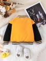 Baby Boys' Long Sleeve Jacket Coat With Letter Prints