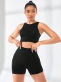 Seamless Solid Color Activewear Set