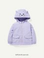 Cozy Cub Baby Girls' Adorable Cat Patterned Hooded Jacket With 3d Ears